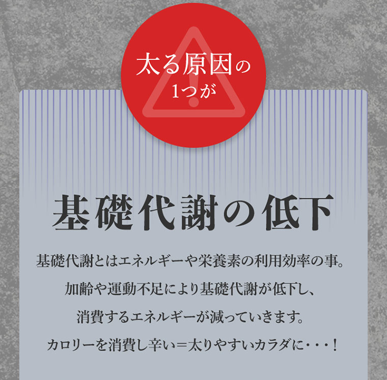 基礎代謝の低下グラフ