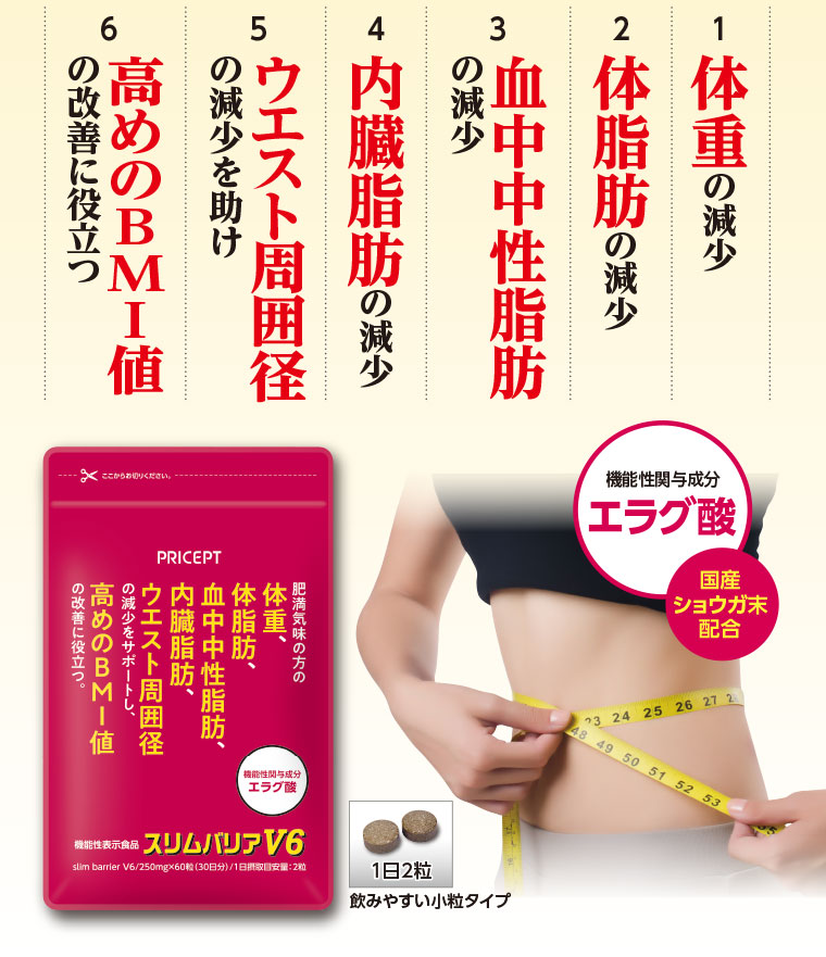 スリムバリアV6 1体重の減少